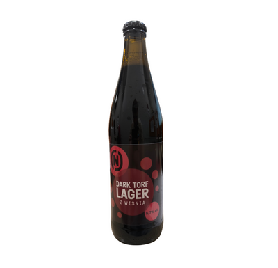Browar Nieczajna: Dark Torf Lager z Wiśnią - butelka 500 ml