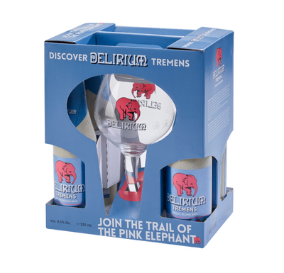 Huyghe: Delirium Tremens 4x0,33 + szklanka 