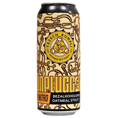 Trzech Kumpli: Nitro Oatmeal Stout Unplugged - puszka 500 ml