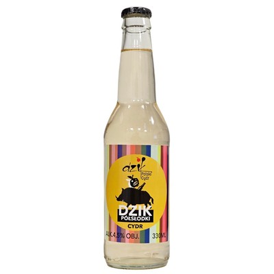 Cydr Dzik: Półsłodki - butelka 330 ml