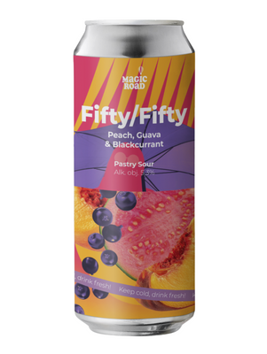 Magic Road: Fifty/Fifty Peach, Guava & Black Currant - puszka 500 ml