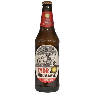 Miłosław: Cydr Miłosławski Półwytrawny - butelka 500 ml