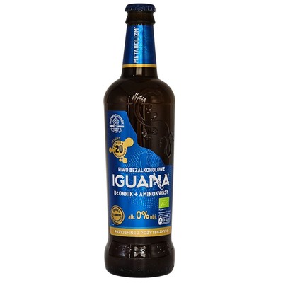 Browar Piotrków: Iguana Metabolizm BIO Bezalkoholowe - butelka 500 ml