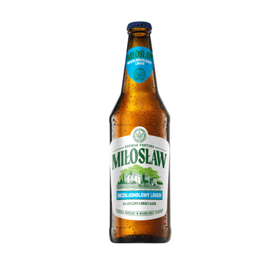 Miłosław: Bezalkoholowy Lager - butelka 500 ml