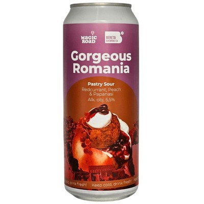 Magic Road x Bereta: Gorgeous Romania Peach Redcurrant - puszka 500 ml