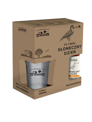 Browar Za Miastem: Orzeźwienie zestaw piw 4 x 500 ml ze szklanką 