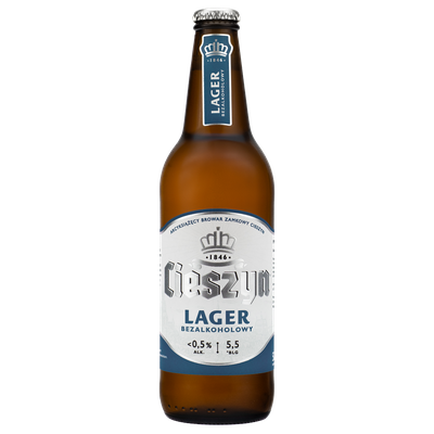 Browar Zamkowy Cieszyn: Lager Bezalkoholowe - butelka 500 ml