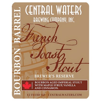 Central Waters: French Toast Stout Brewer's Reserve - butelka 355 ml