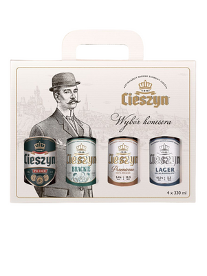 Browar Zamkowy: Zestaw konesera (Pilsner & Brackie & Hefeweizen & Lager bezalkoholowy) 4x330 ml