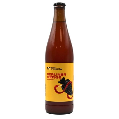 Browar Stu Mostów: Strawberry Berliner Weisse - butelka 500 ml
