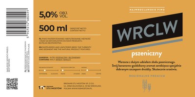 WRCLW: Pszeniczny - etykieta 85 x 175 mm